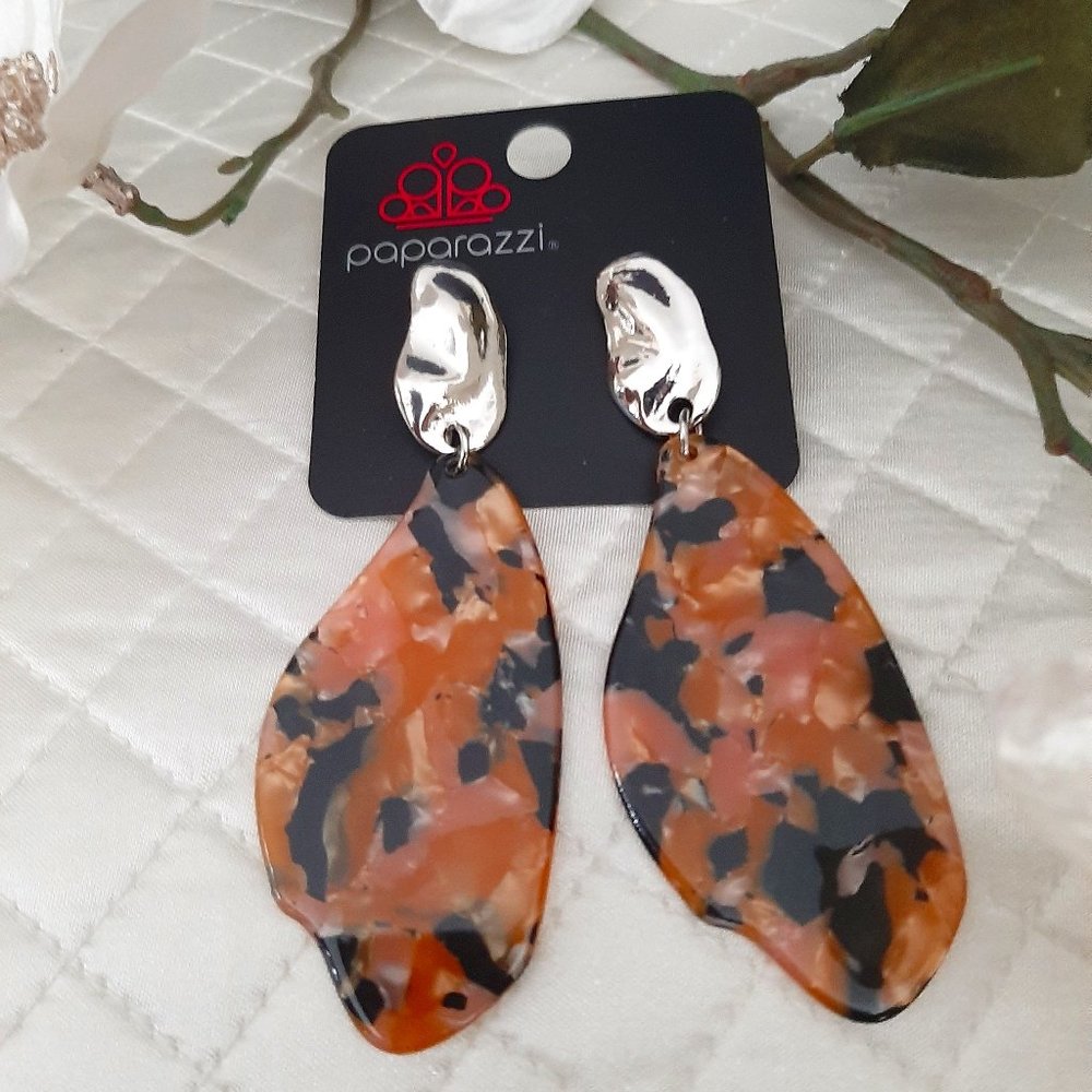 🦋. Paparrazi Tortoiseshell Lucite Earrings